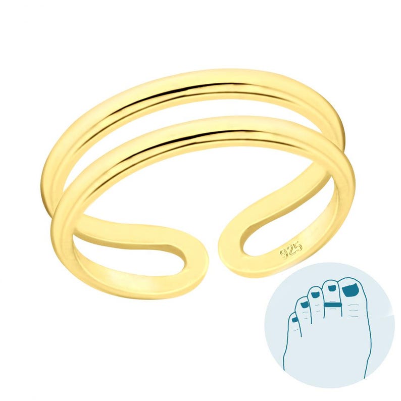 925 Sterling Silver Toering Toe Ring Toerings Toe Rings - Etsy