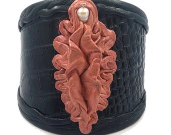 Leather Vagina Bracelet