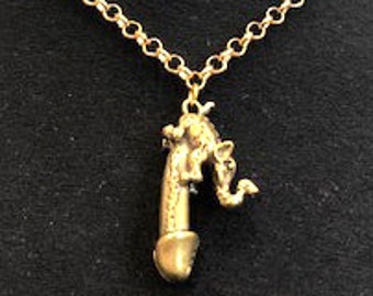 Necklace with elephant or reptile penis