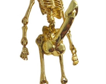 Necklace Skeleton with firm phallus pendant