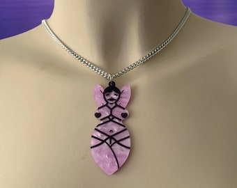 Necklace with a Bondage female