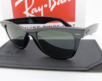 Gafas de sol Ray Ban Bausch & Lomb Snakeskin W0497 Wayfarer 5022, muy raras, nuevas, de antiguo stock.