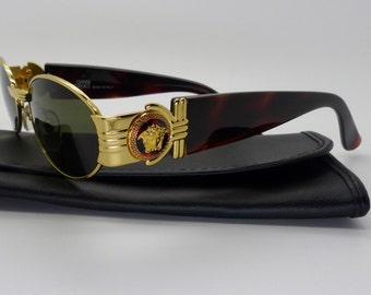 Rare Vintage Gianni Versace VERSUS Black HardCase sunglasses eyeglasses CASE 