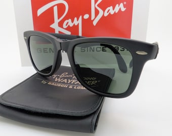 Ray Ban Bausch & Lomb Folding Wayfarer W0670 NOS Estuche Sin vender Sin usar Estuche Menta