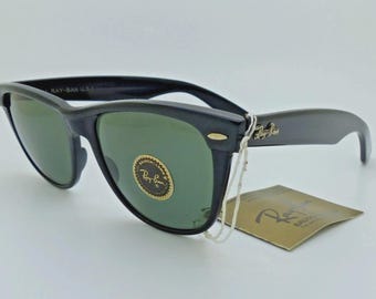 RayBan Vintage B&L W0494 Street-Neat Wayfarer II NOS 54mm Large Gunmetal/Ebony