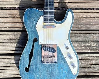 Guitarra Relic Teal Tele Thinline