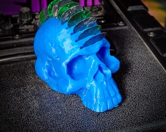 Skull Guitar Pick Plectrum Holder (Blue)