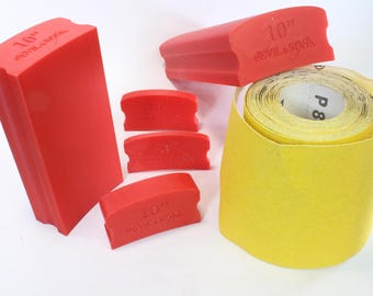 Set med fem 10-tums greppbrädesradieblock (3D-utskriftsfil)