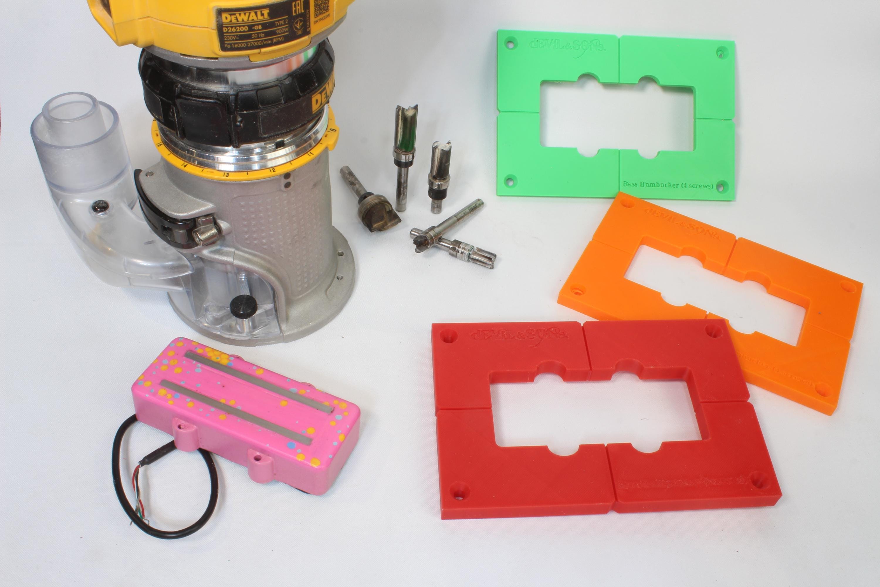 Bass Guitar Humbucker 4 Screw Router Template (3D Print File) - Etsy