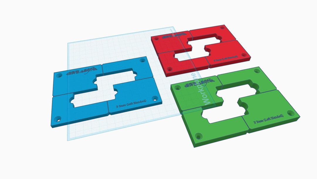 Bass P-bass Style Pickup Router Template LEFT HANDED (3D Print File) - Etsy