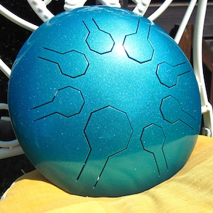 Stainless Steel Mini-Vibe Tongue Drum, Handpan, - 10 Inch - Mini-Vibe – Tropical – 8 Notes – Various Unique Scales - for Music and Therapy
