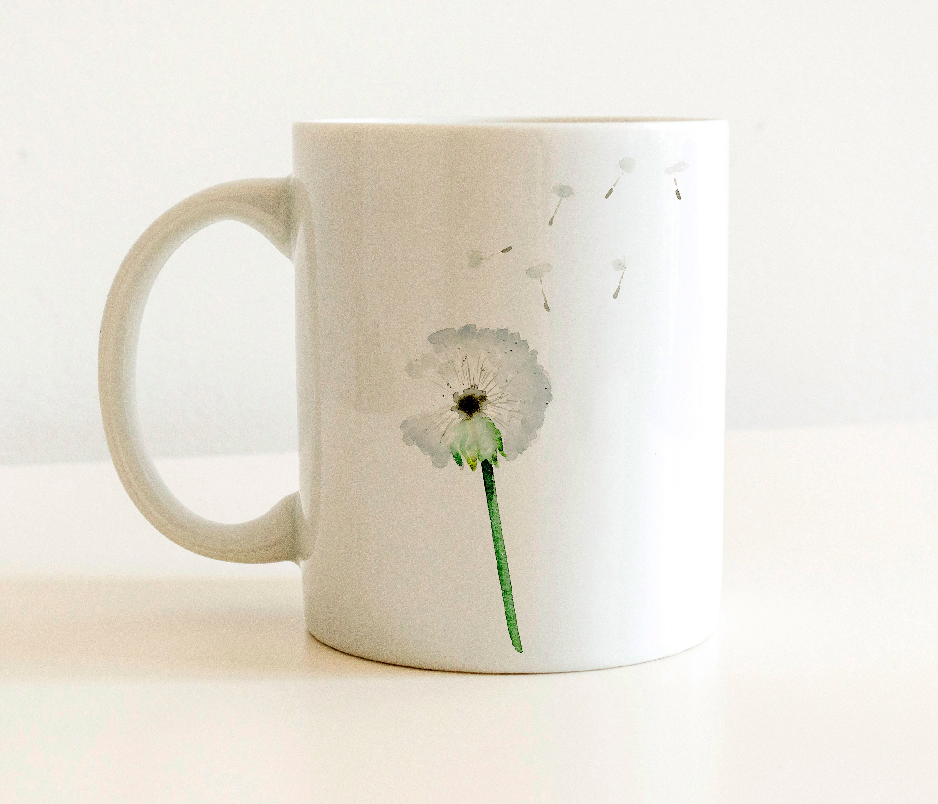 dandelion travel coffee mug