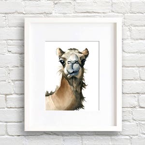 Camel Art Print - Animal Art - Wall Decor - Watercolor Painting