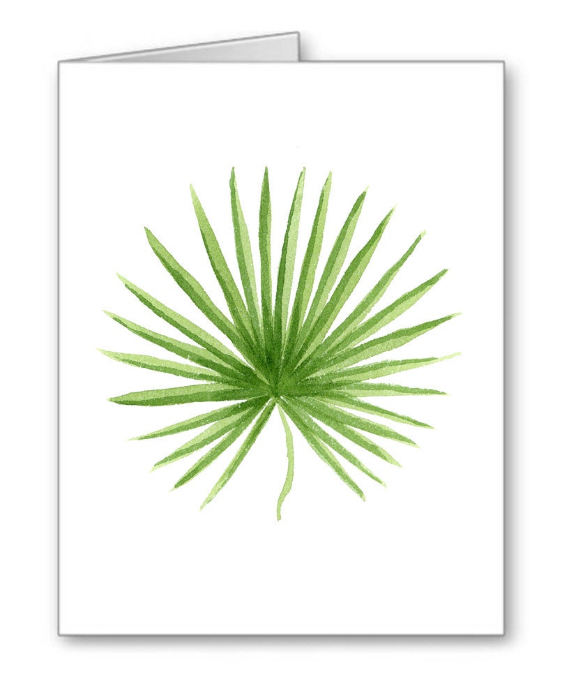 Palm Leaf Art Print Wall Decor Watercolor Painting | Etsy