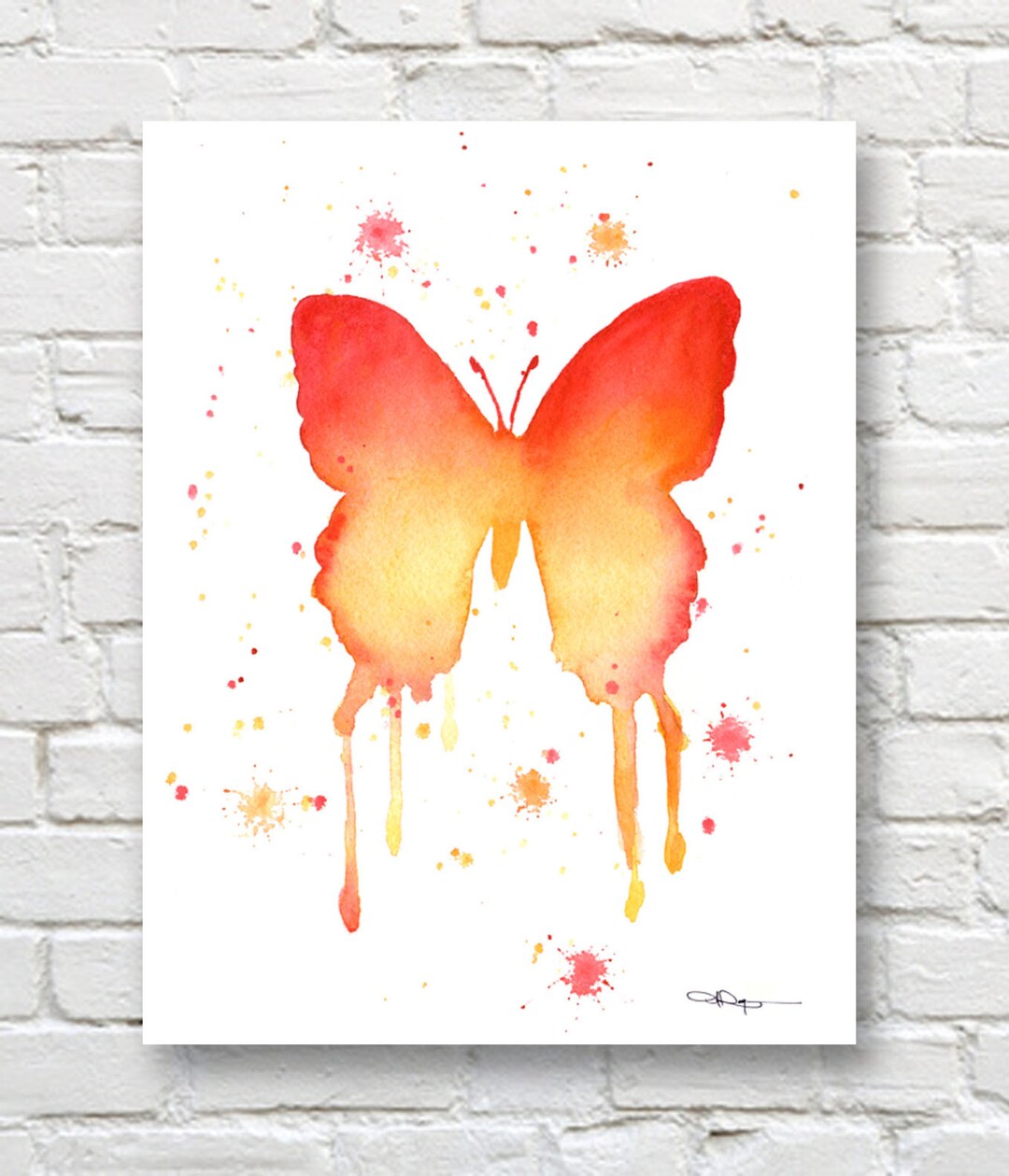 Butterfly Art Print Wall Decor Abstract Watercolor - Etsy