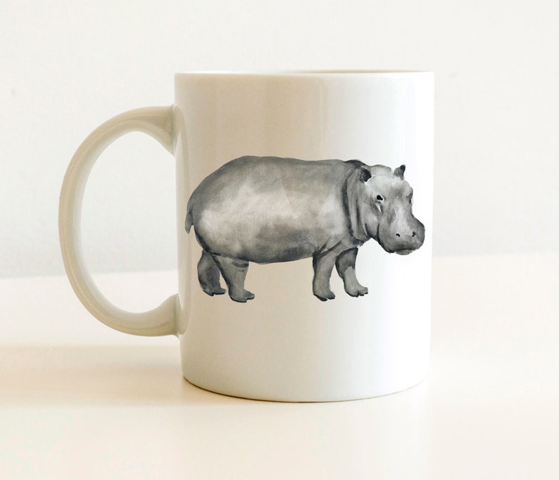 Hippo Mug Hippo Lover Gift Hippopotamus Coffee Mug Etsy