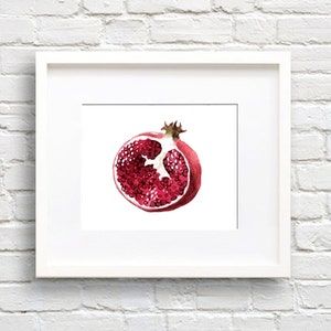 Pomegranate - Art Print - Kitchen Art - Wall Decor - Watercolor Painting
