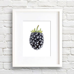Blackberry - Art Print - Kitchen Art - Wall Decor - Watercolor Painting