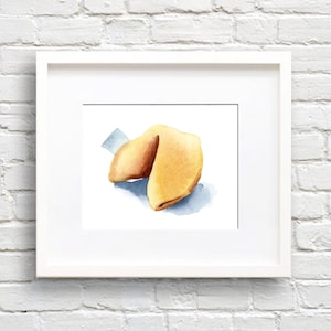 Fortune Cookie Art Print - Wall Decor - Watercolor Painting