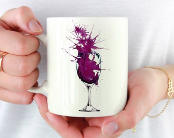 Wine Mug - Wine Lover Gift - Wine Drinker Coffee Mug - Unique Wine Gifts