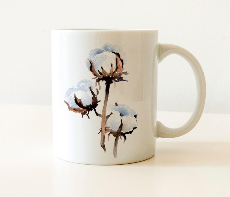 Cotton Mug Cotton Lover Gift Cotton Coffee Mug Unique Cotton Gifts image 2