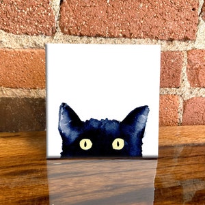 Hand Painted Ceramic Cat Art Tile With Easel Back - Nigeria | Ubuy