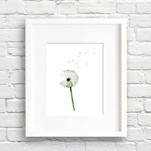 Dandelion Art Print - Dandelion Wall Decor - Make A Wish - Watercolor Painting