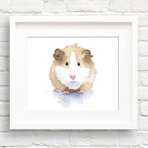 Hamster Art Print - Nursery Art - Wall Decor - Watercolor Painting