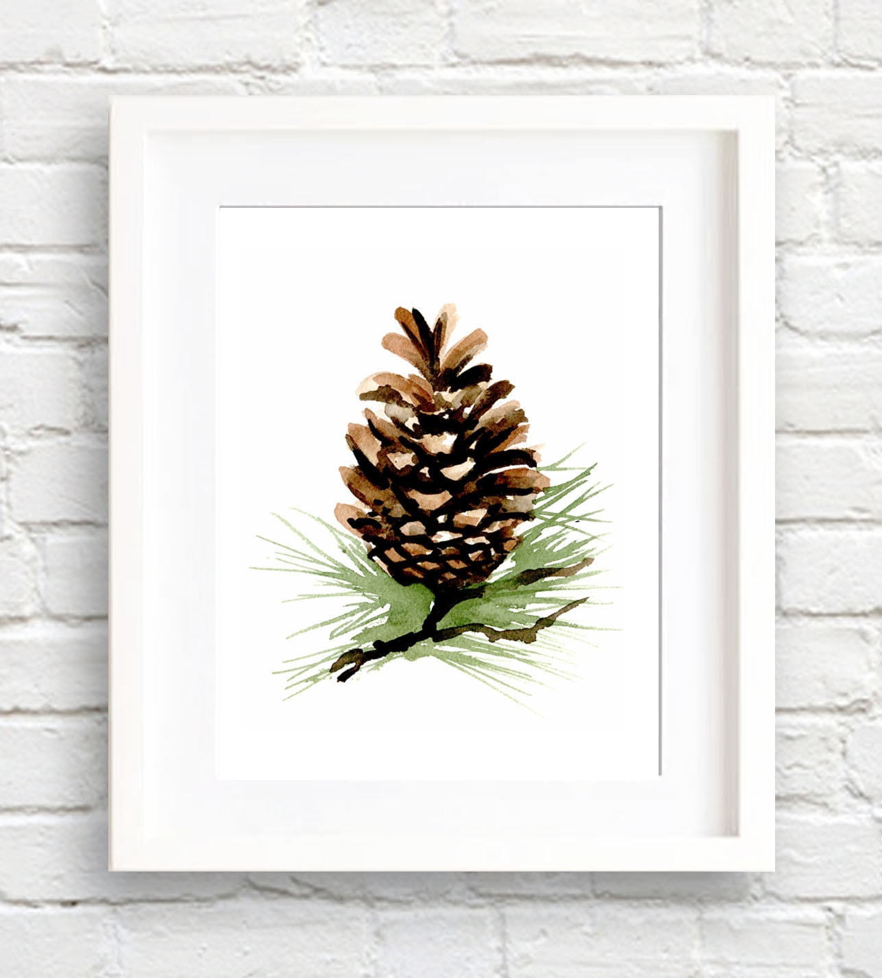 Begin Home Decor 2080-1212-MI100 12 x 12 in. Three Small Pine Cones-Print on Canvas