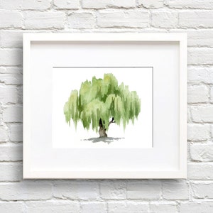 Watercolor Willow Tree - Willow Tree Art Print - Wall Decor - Painting