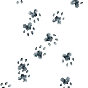 Cat Tracks - Cats - Art Print - Sneaky Black Cat - Wall Decor ...