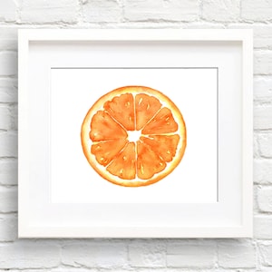 Orange - Art Print - Kitchen Art - Wall Decor - Watercolor Painting