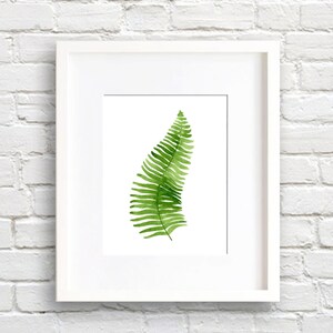 Fern Leaf Art Print - Wall Decor - Watercolor Painting
