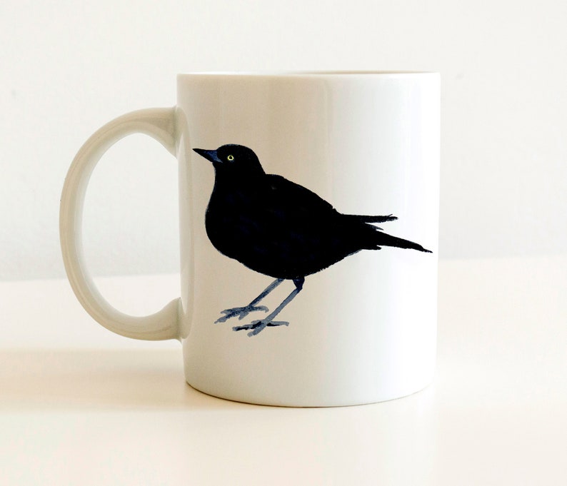 Black Bird Mug Black Bird Lover Gift Black Bird Coffee Mug Etsy