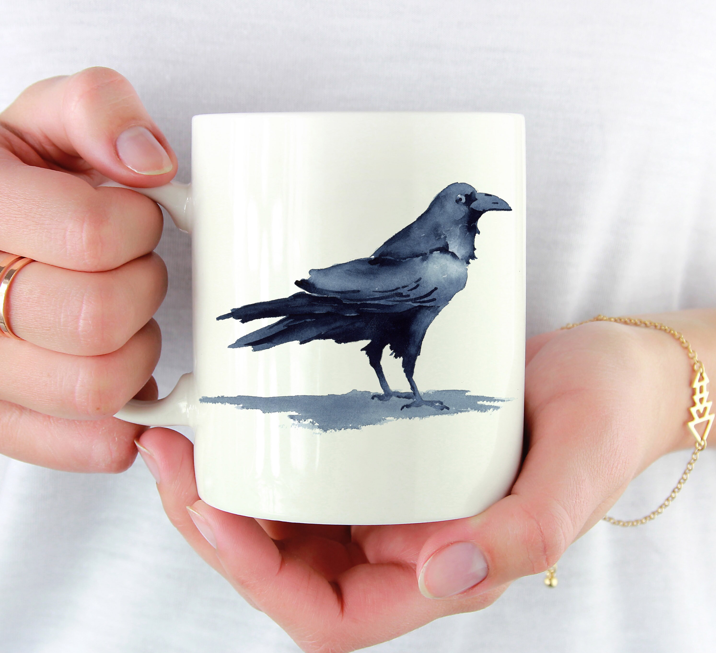 Raven Mug Raven Lover Gift Raven Coffee Mug Unique Raven Etsy