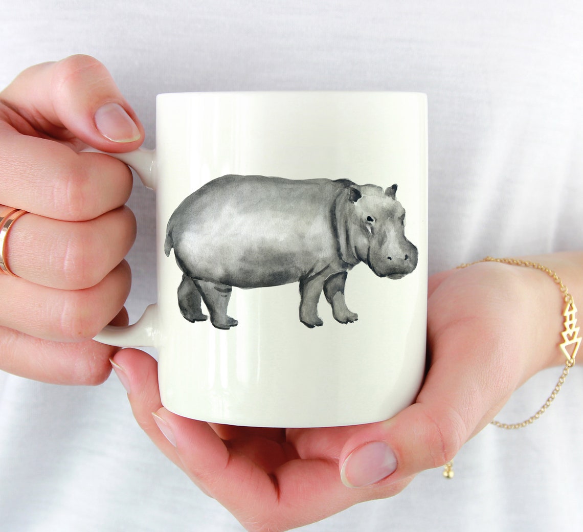 Hippo Mug Hippo Lover Gift Hippopotamus Coffee Mug Etsy