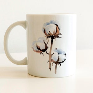 Cotton Mug Cotton Lover Gift Cotton Coffee Mug Unique Cotton Gifts image 3