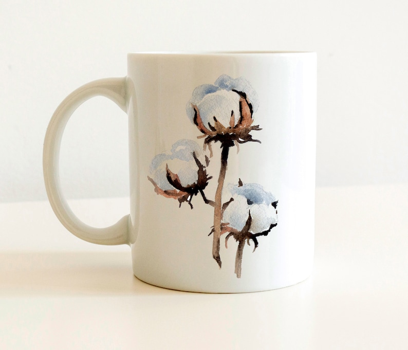 Cotton Mug Cotton Lover Gift Cotton Coffee Mug Unique Cotton Gifts image 3