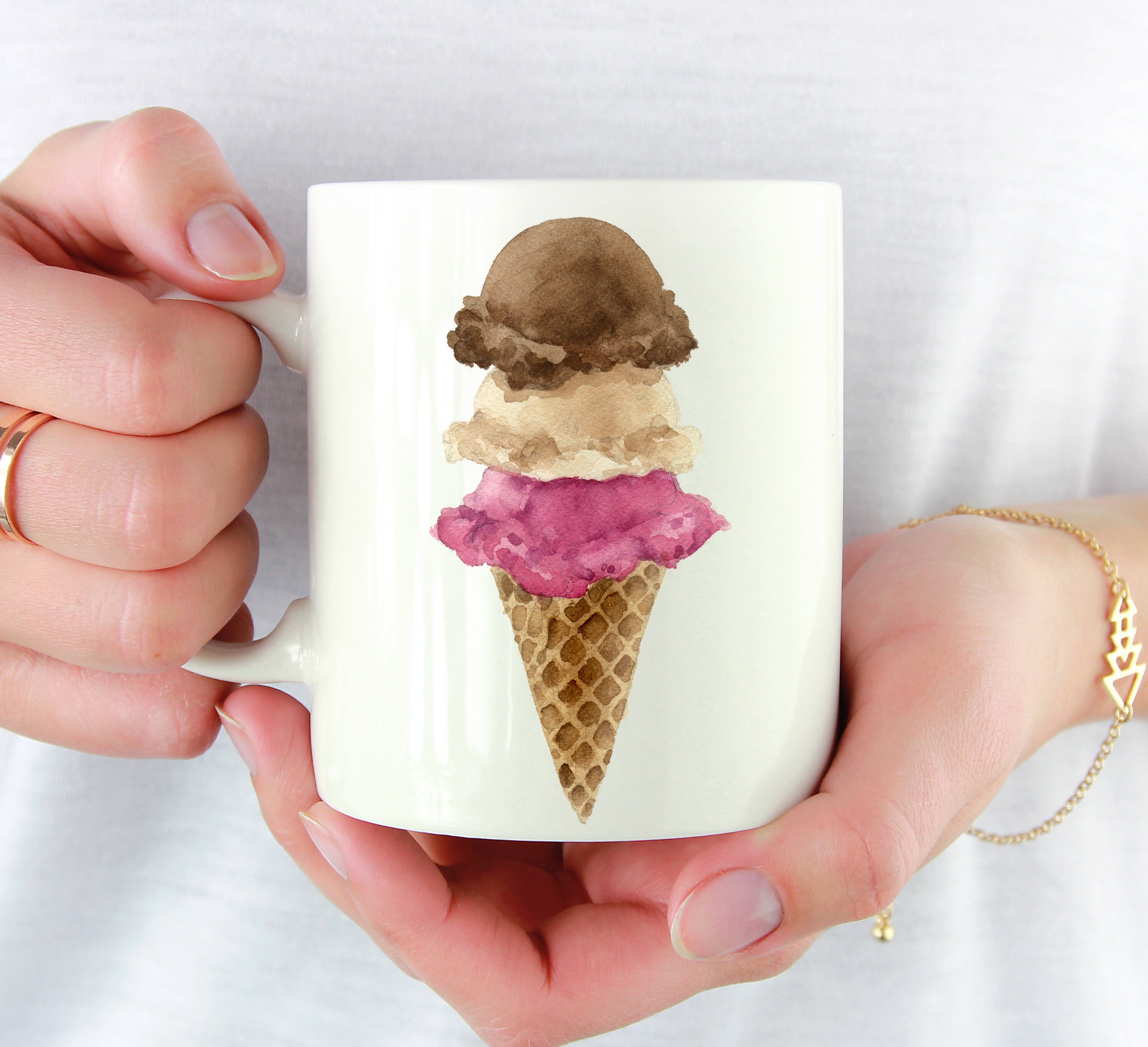 Ice Cream Cone Mug Ice Cream Lover Gift Ice Cream Coffee Etsy UK
