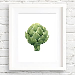 Artichoke - Art Print - Kitchen Art - Wall Decor - Watercolor Painting