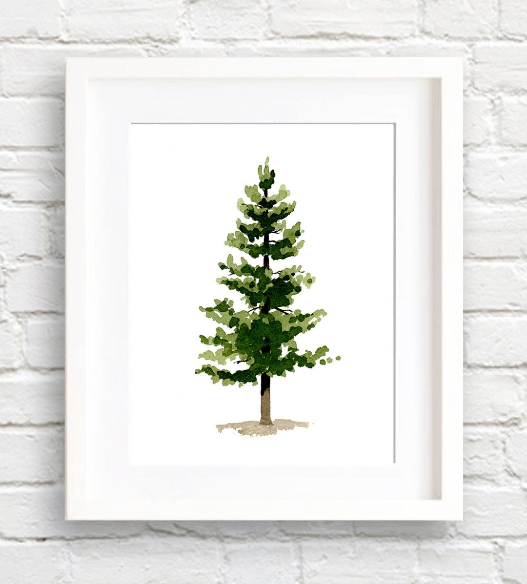 Watercolor Pine Tree - Art Print - Wall Decor - Painting - Etsy