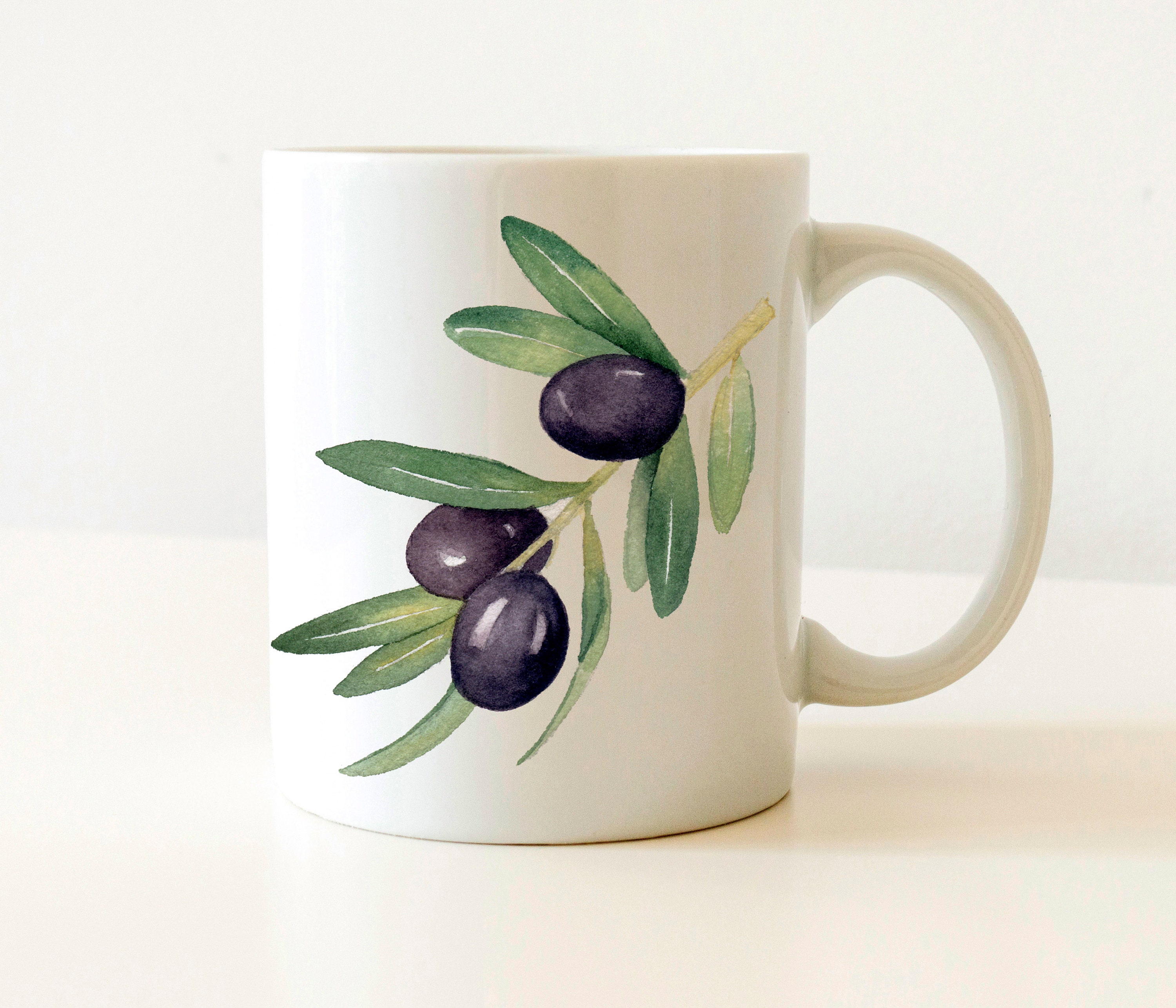Olive Branch Mug Olive Lover Gift Olive Branch Coffee Mug Etsy