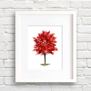 Maple Tree - Art Print - Wall Decor - Watercolor Painting