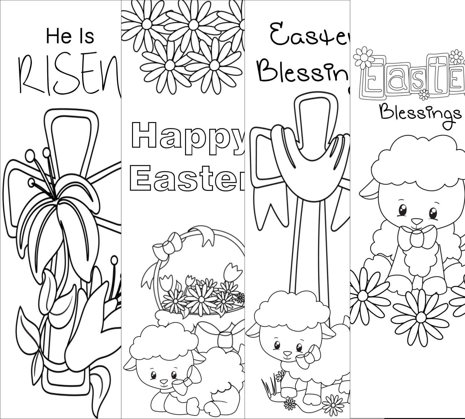 Free Printable Easter Bookmarks To Color Free Printable Easter Bookmarks To Color