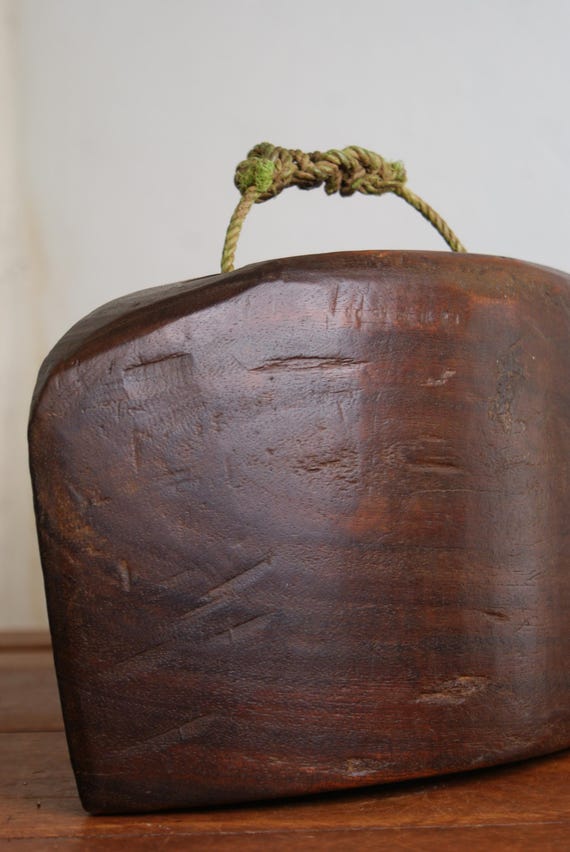 Primitive wooden Cow Bell