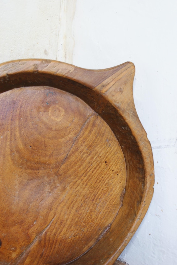 Large Antique Rustic Indian Parat Bowl