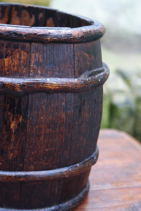 Miniature Folk Art Barrel