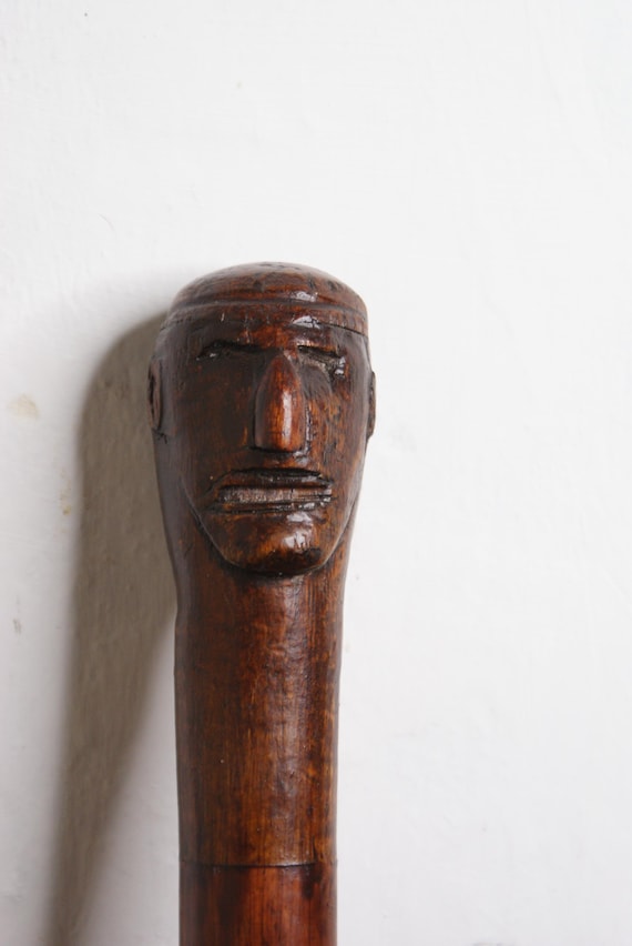 Carved Folk Art Walking Stick