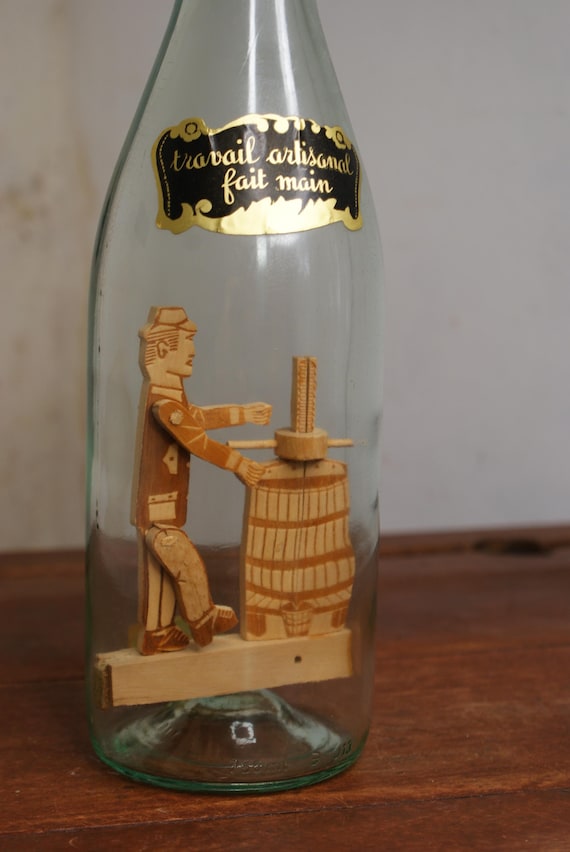 Mid 20th Century French Folk Art Whimsy Bottle