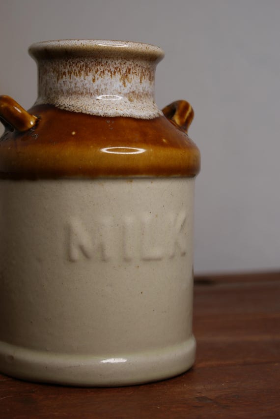 Vintage Stoneware Ceramic Milk Churn